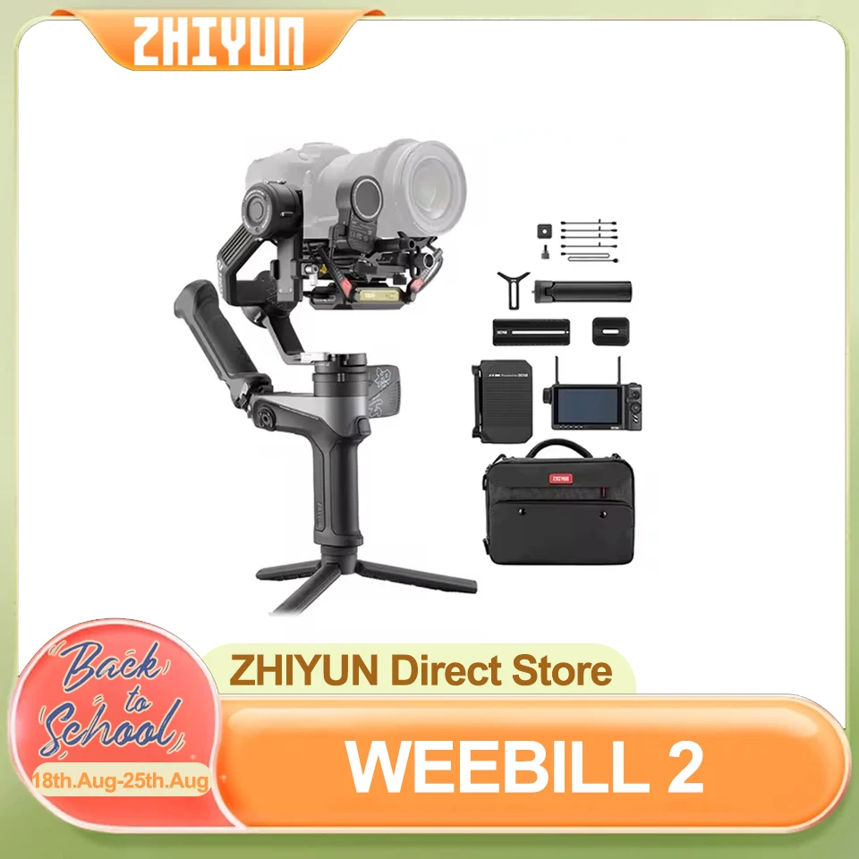 

ZHIYUN WEEBILL 2 3-Axis Handheld Gimbal Stabilizer for DSLR Mirrorless Cameras Compatible with Canon/Sony/Panasonic/Nikon/LUMIX