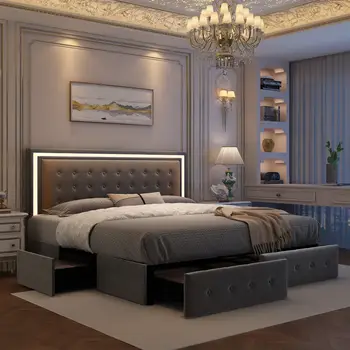 8 best sales Queensize-Bettgestelle mit Kopfteil - №3