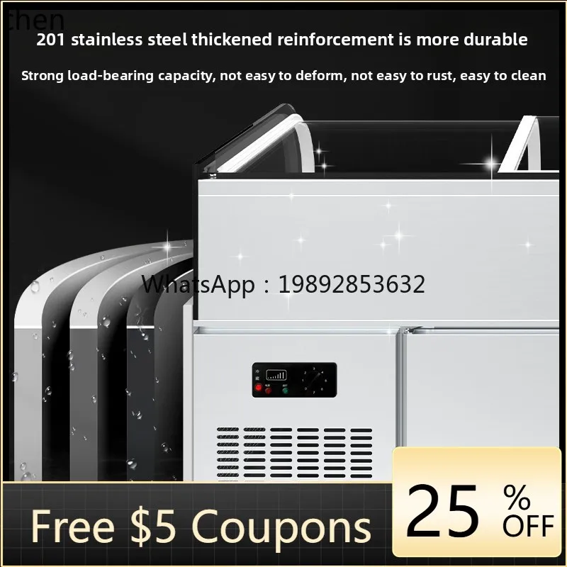 

BB CP Braised Vegetables Display Cabinet FreshNeck Fruit Fresh Keeping Cabinet Double Temperature Cold Vegetable Freezer