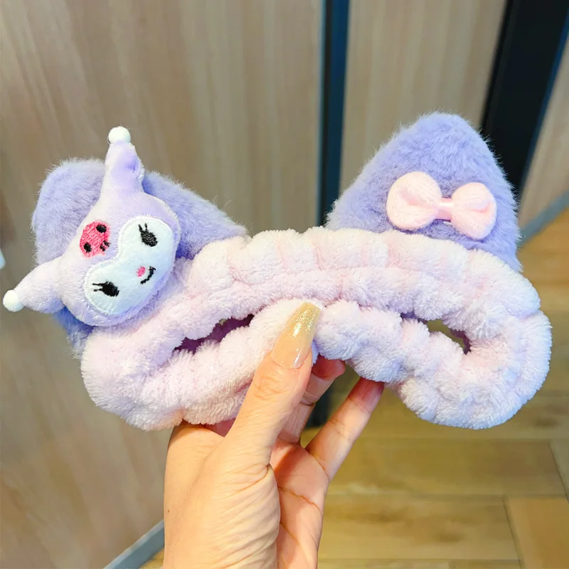 عصابة رأس كورومي للفتيات عند تطبيق المكياج أو أقنعة الوجه، ربطة شعر كرتونية، إكسسوارات شعر للأطفال