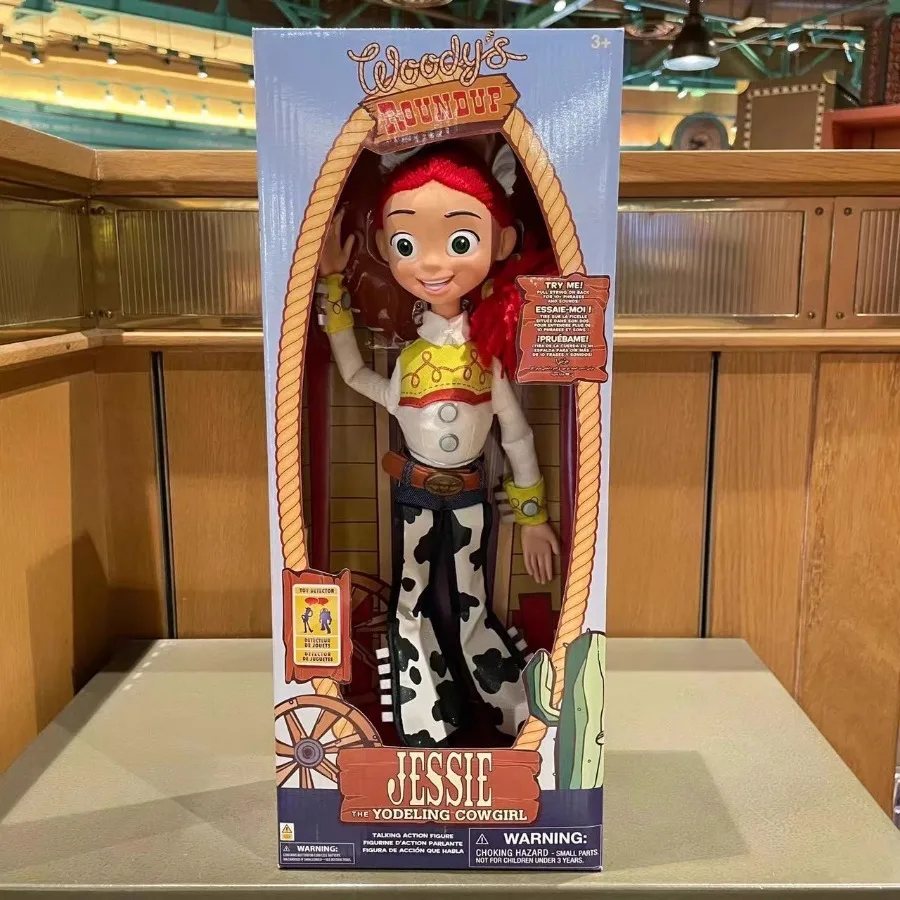 ديزني عالية الجودة قصة لعبة جيسي 2 أنماط عمل أرقام اللعب تتحرك التماثيل نموذج قبعة الشعر الأحمر إنتاج الصوت هدايا الاطفال