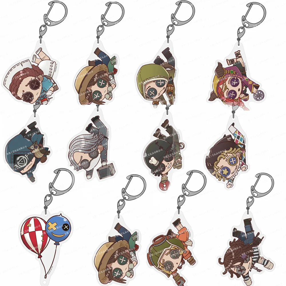 Anime Game Identity V Special Forces Series Acrylic Keychain Embalmer Perfumer Priestess Seer Mercenary Key Chain Kids Fans Gift