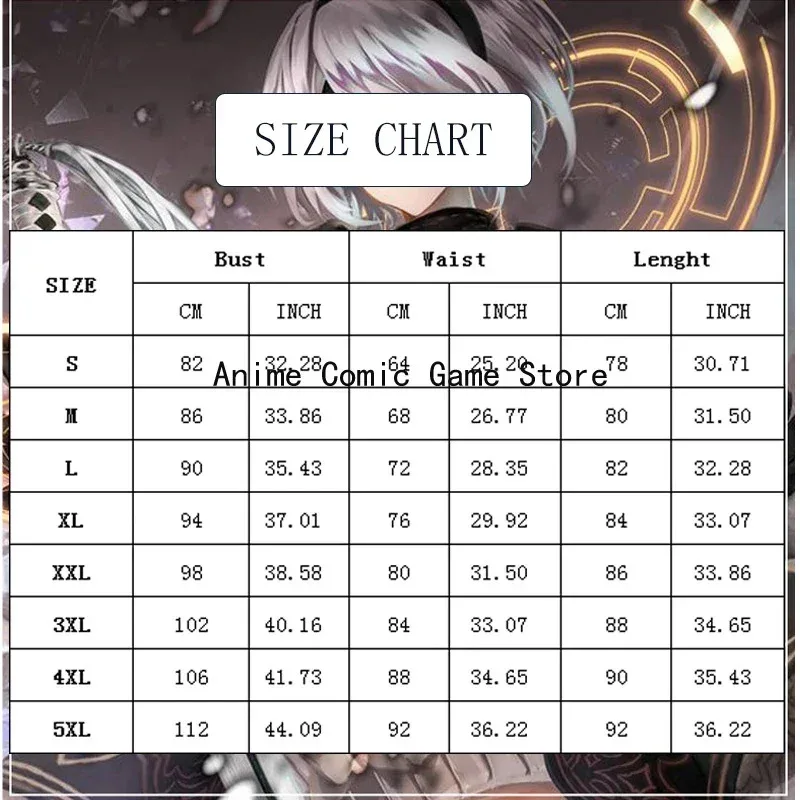 In Stock S-2XL 2B NieR:Automata Cosplay Costume Wig Eye Mask  Actress Sexy Gothic Black Dress Halloween Party Outfits for Women