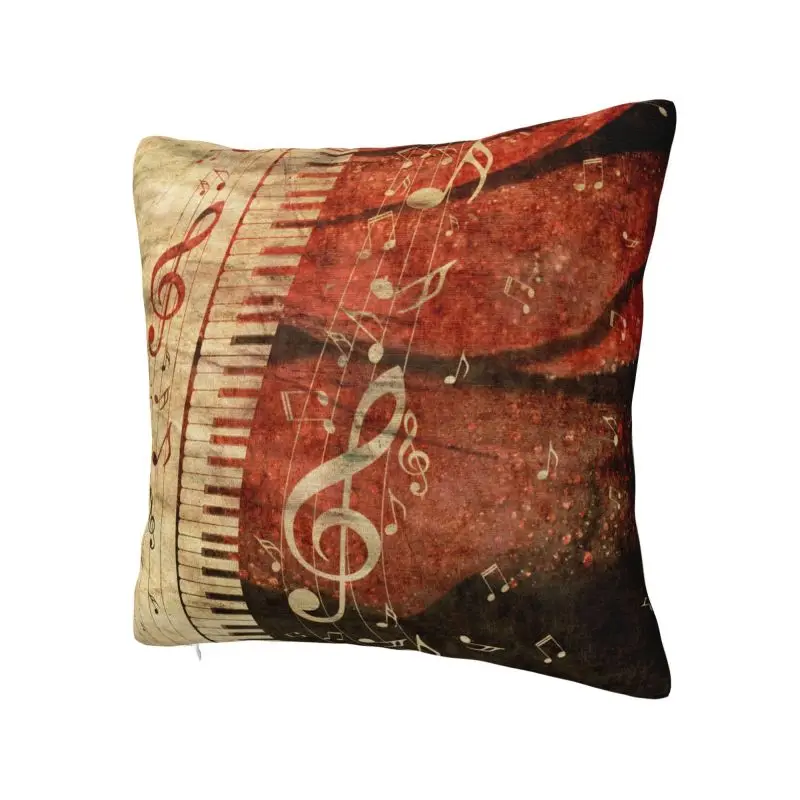 Piano Keys Musical Notes Cushion Cover 35x35 Cm Soft Polyester Throw Pillow Case For Sofa ChairLiving Room Decoration Pillowslip