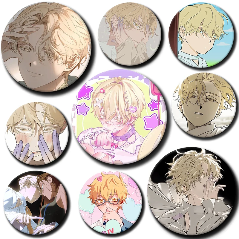 58mm Anime Alien Stage Luka Button Pins for Backpack Decor Cartoon Character Luka Round Brooch Clothes Accessories Jewelry Gift