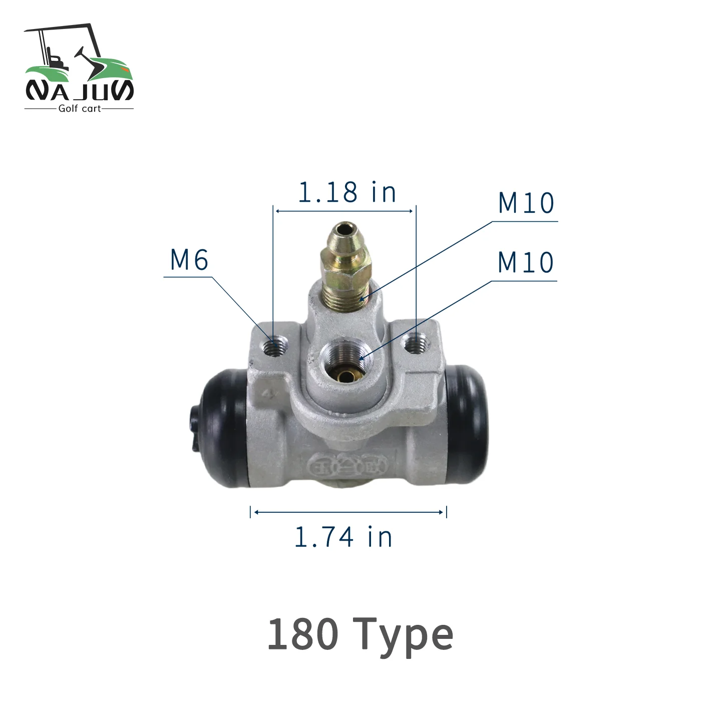 Golf Cart Accessories Hydraulic Brake Wheel Cylinder 160 180 Type Set with Bleeder Screw for EAGLE Marshell