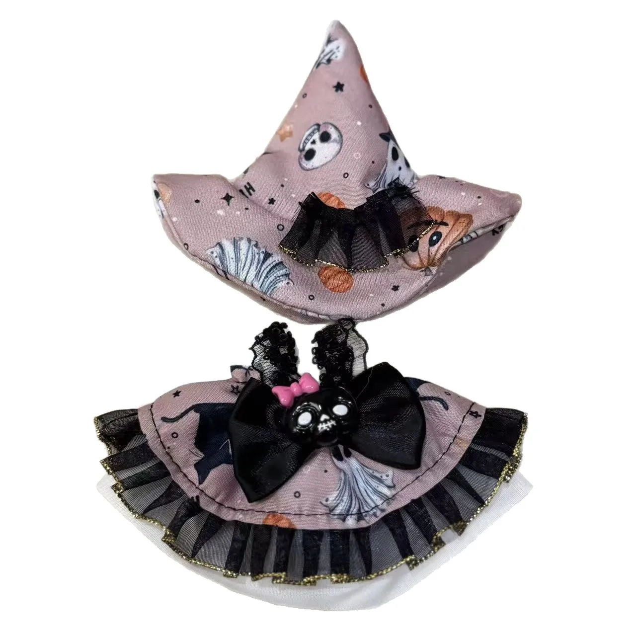 فقط الملابس ل Labubu هالوين السحرية الساحرة دمية زي الدائمة الموقف 17 سنتيمتر دمية الفينيل تغيير إكسسوارات دمي هدية #3