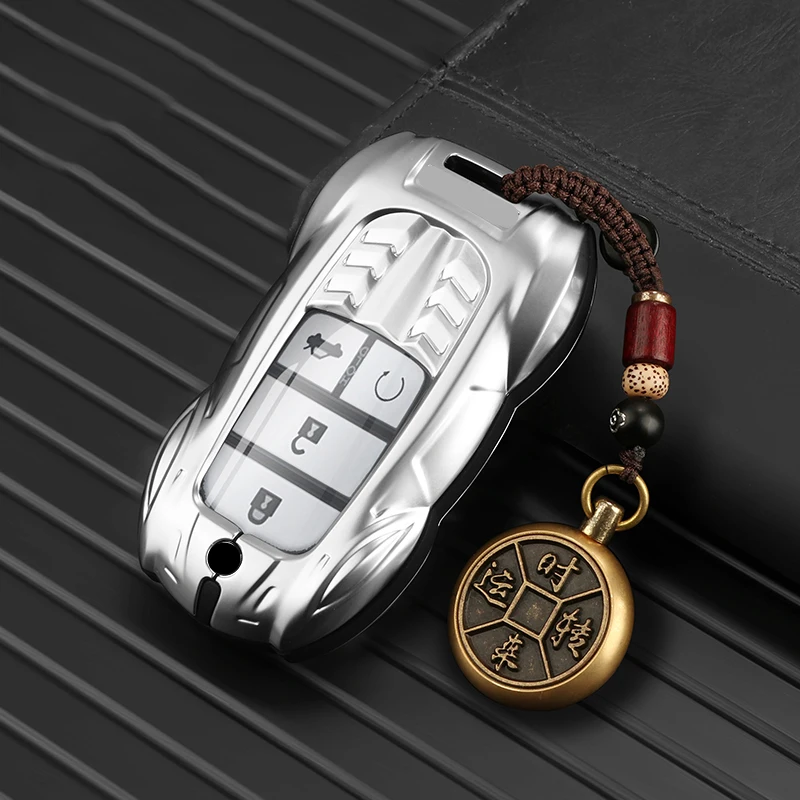 

Metal Car Remote Key Cover For Honda New Accord 11th Gen Civic Odyssey CRV ZRV XRV HRV e:NS1 e:NP1 Key Case Holder shell Chain