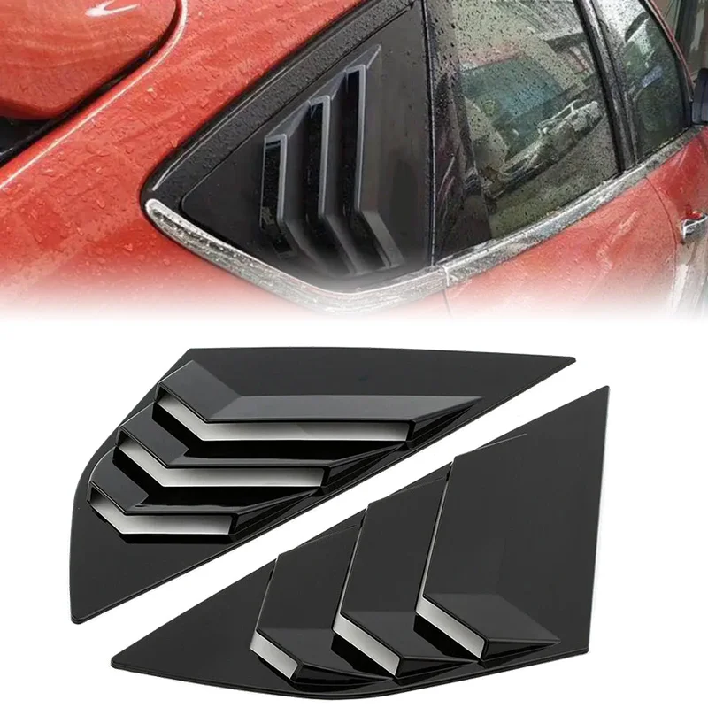 

Pair Rear Window Louvers Car Vent Side Tuyere Louvers Vent for Ford Focus Hatchback St Rs Mk3 2012-2018 Car Accessories