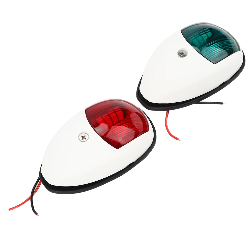 

1 пара навигационных фонарей для яхт, ширина 10‐30 В, доставка под давлением, сигнальная лампа, материал ABS, 10x6x4 см, 159 г, 0,3 Вт ~ 1,3 Вт, луч 112,5 градусов