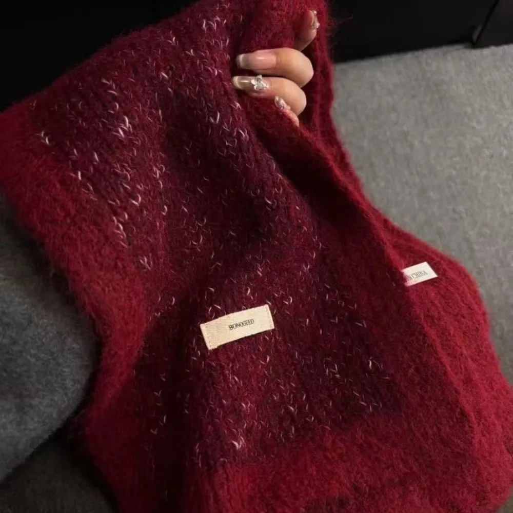 الموضة العصرية الصوف وشاح محبوك تنوعا الكورية الخريف الشتاء وشاح دافئ رشاقته الراقية الحرارية شال التفاف للنساء #1