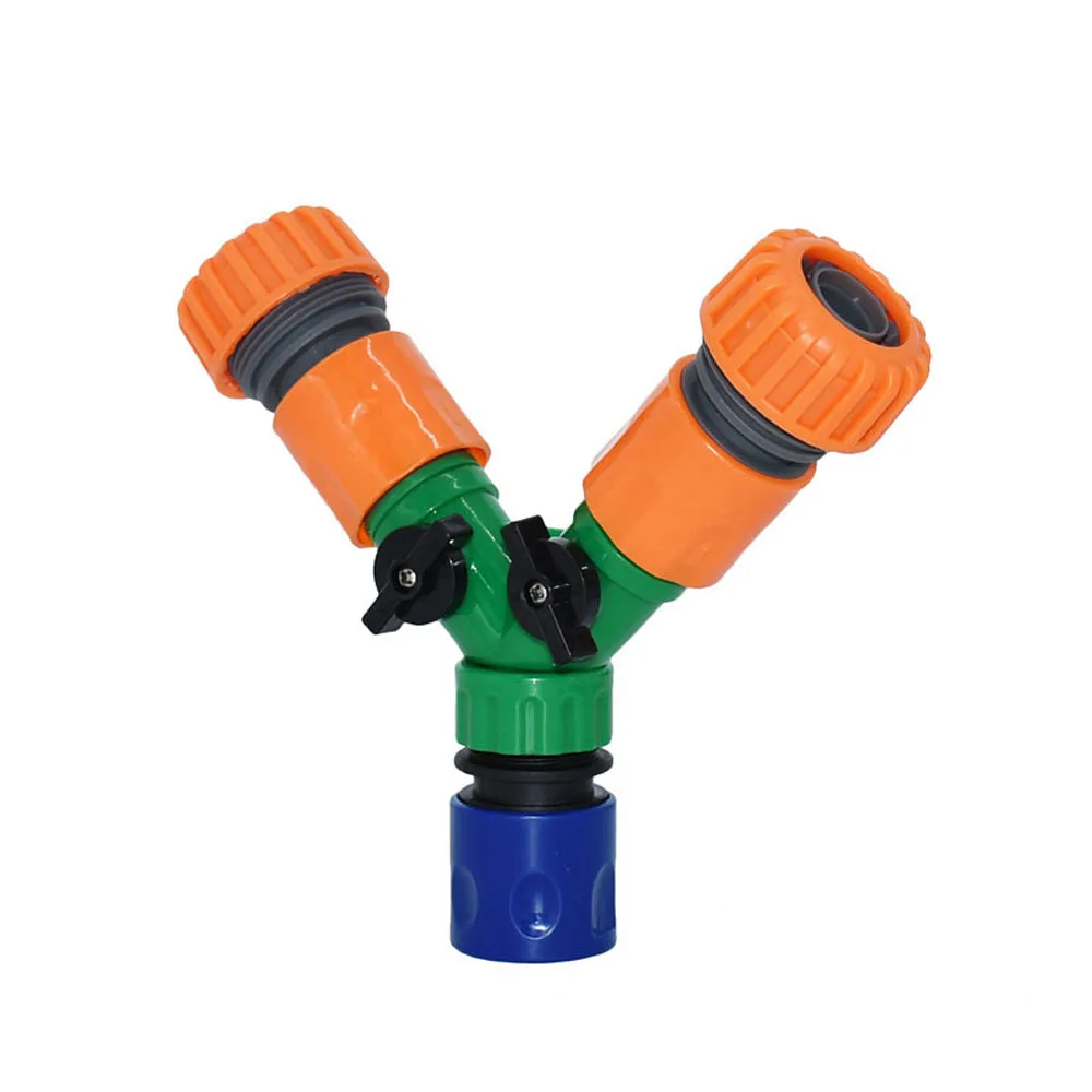 

Irrigation 2 Way Tap 1/2 Hose Y Connector 3/4" Garden Hose Splitter Garden Tap Irrigation Valve Pipe Splitter 1Pcs