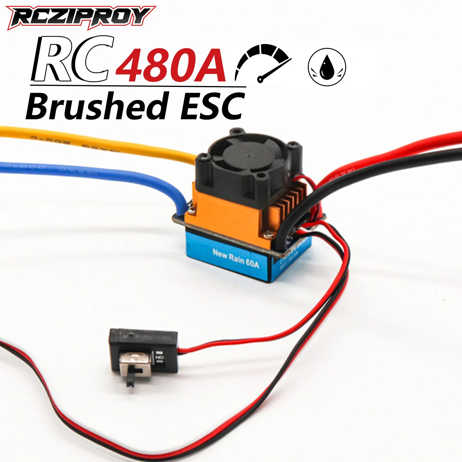 

480A Водонепроницаемый матовый регулятор скорости ESC с BEC 5 В/3 А для 1/10 RC Car Crawler Axial SCX10 Pro Capra Redcat Gen8 Tamiya HSP