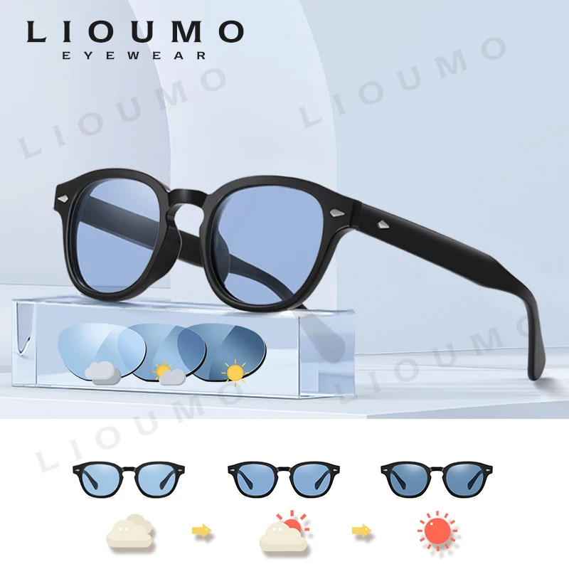 

LIOUMO Photochromic Shades Round Sunglasses Women Polarized Sun Glasses For Men Driving Anti-UV Goggles Unisex sonnenbrille