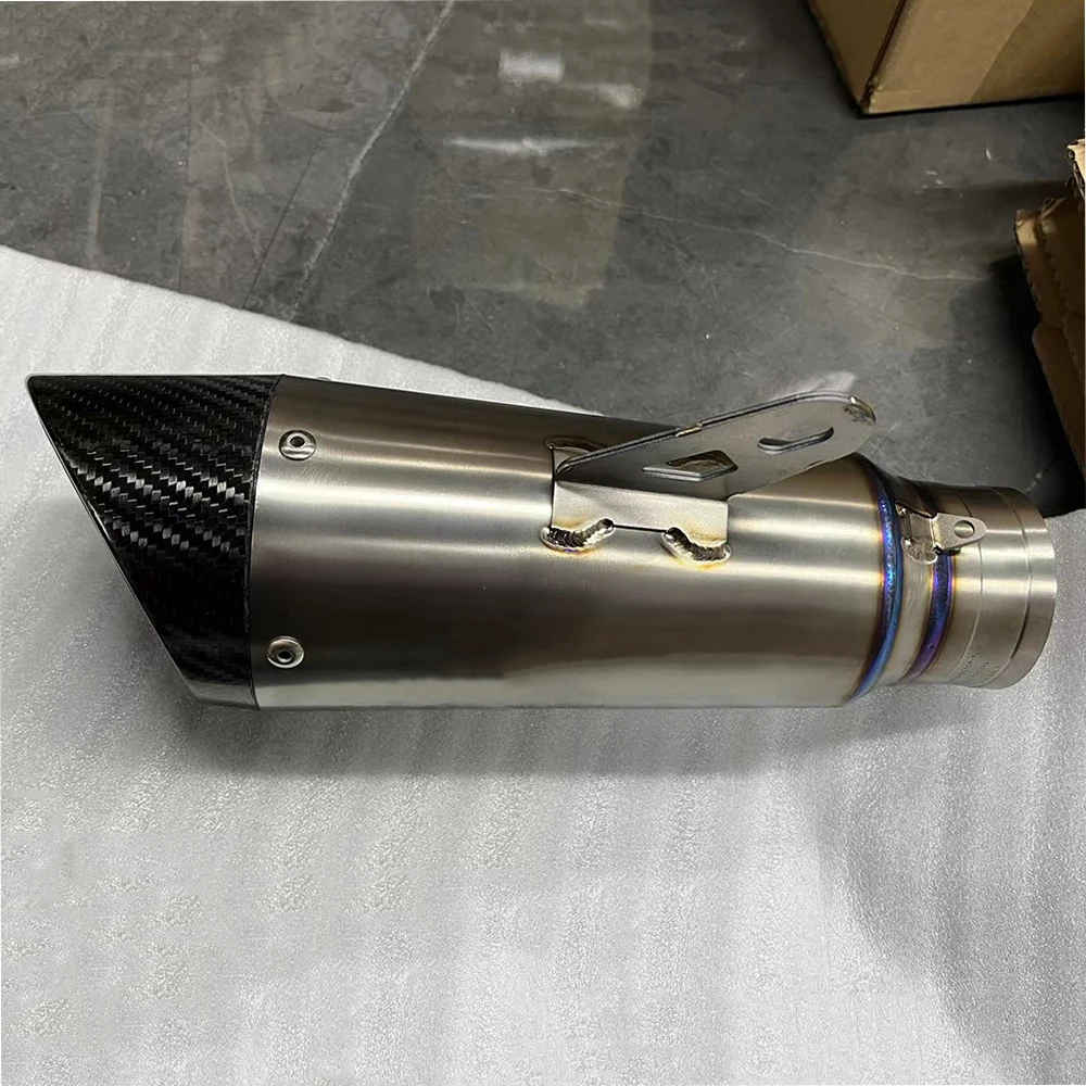 Titanlegierung 60 MM Universal Motorrad Auspuffrohr Roller Escape Schalldämpfer DB Killer Für Z1000 S1000RR CBR650R