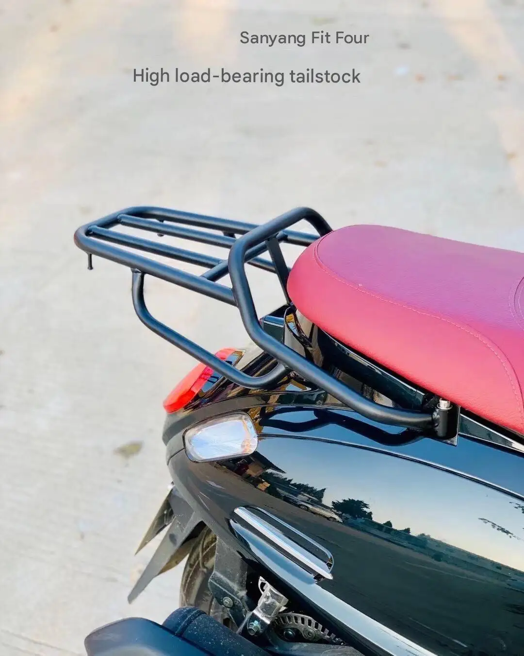 For Dedicated thickened aluminum alloy rear rack/mounting bracket for Sanyang Fiddle IV and Fiddle V top cases.