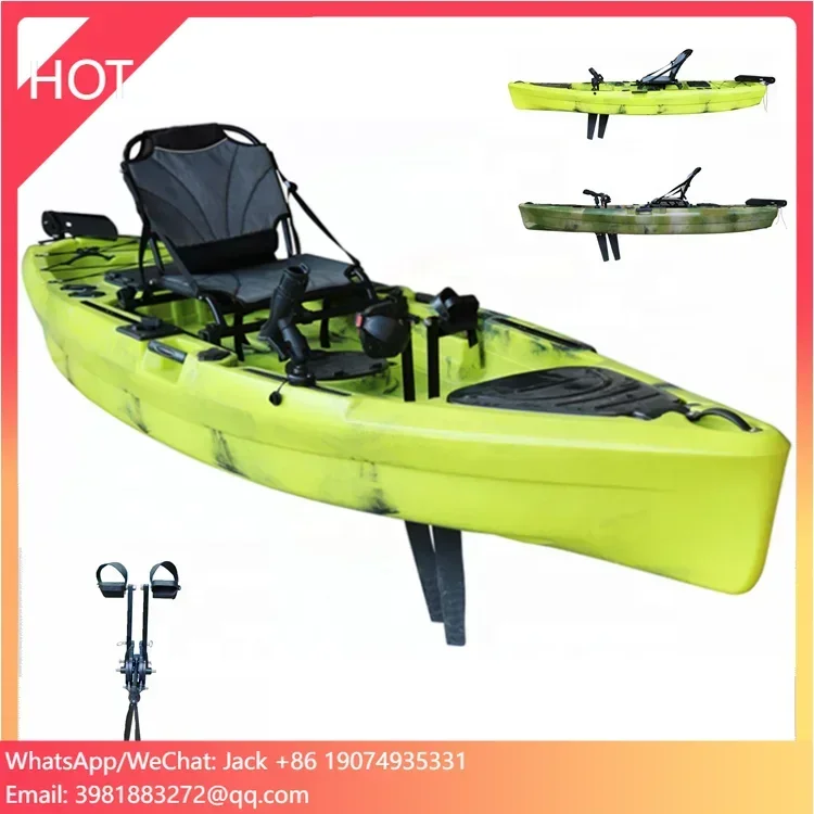 11.6 Foot Mirag Compass Pedal Kayak Paddle Predator, Ocean Fins Pedal Kick Up Kayak Fishing Single Seat Canoe/kayak With Motor