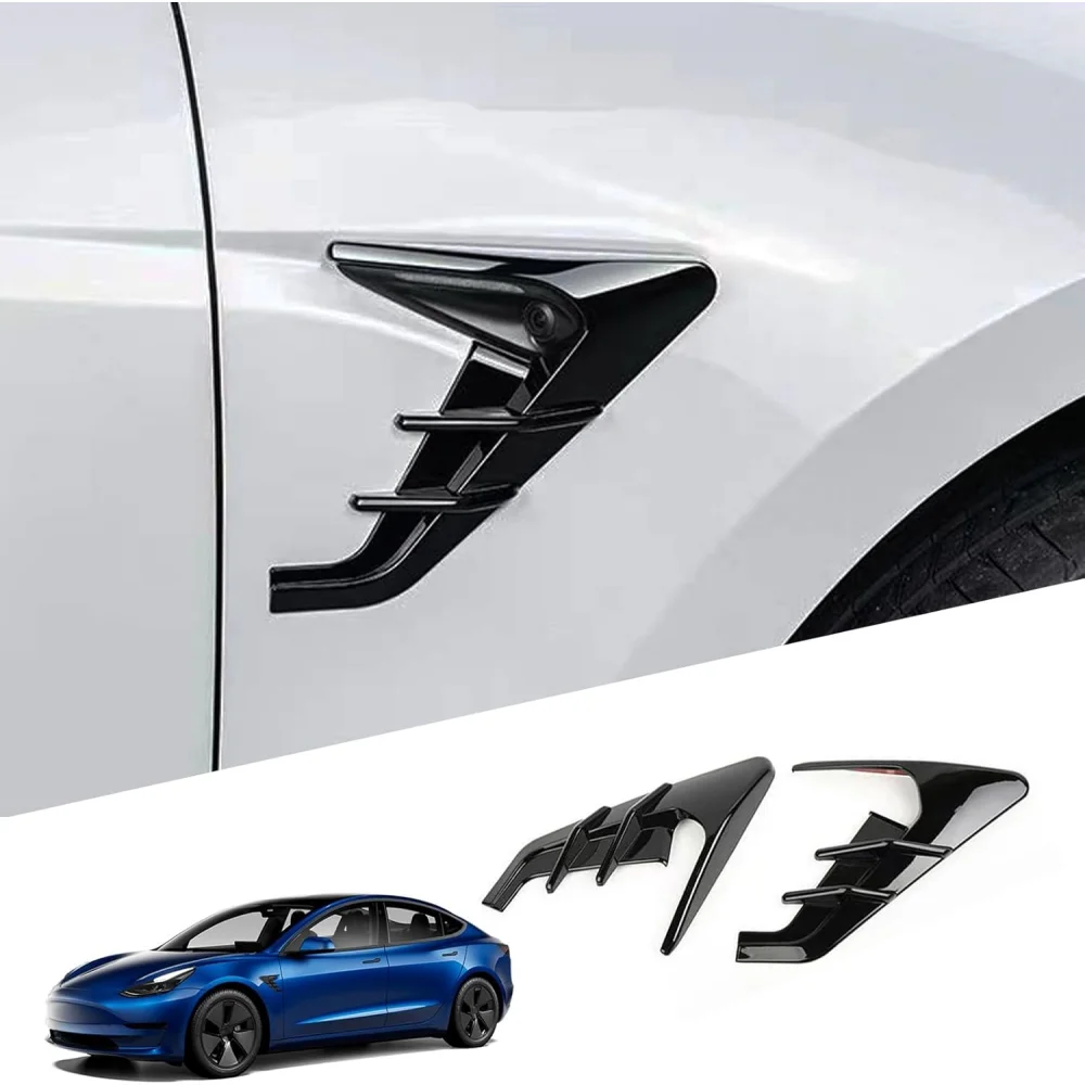 

Для 2024 2025 Tesla Model 3 HW4.0, защитная крышка индикатора боковой камеры, декоративные аксессуары, подходящие для Tesla Model 3 с HW4.0