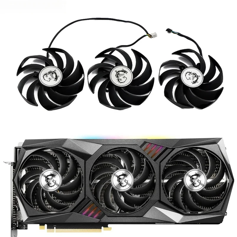 90MM 4Pin GPU Cooling Fan PLD09210S12HH For MSI RTX3060 3060Ti 3070 3080 3080Ti 3090 Gaming X Trio Graphics Video Card