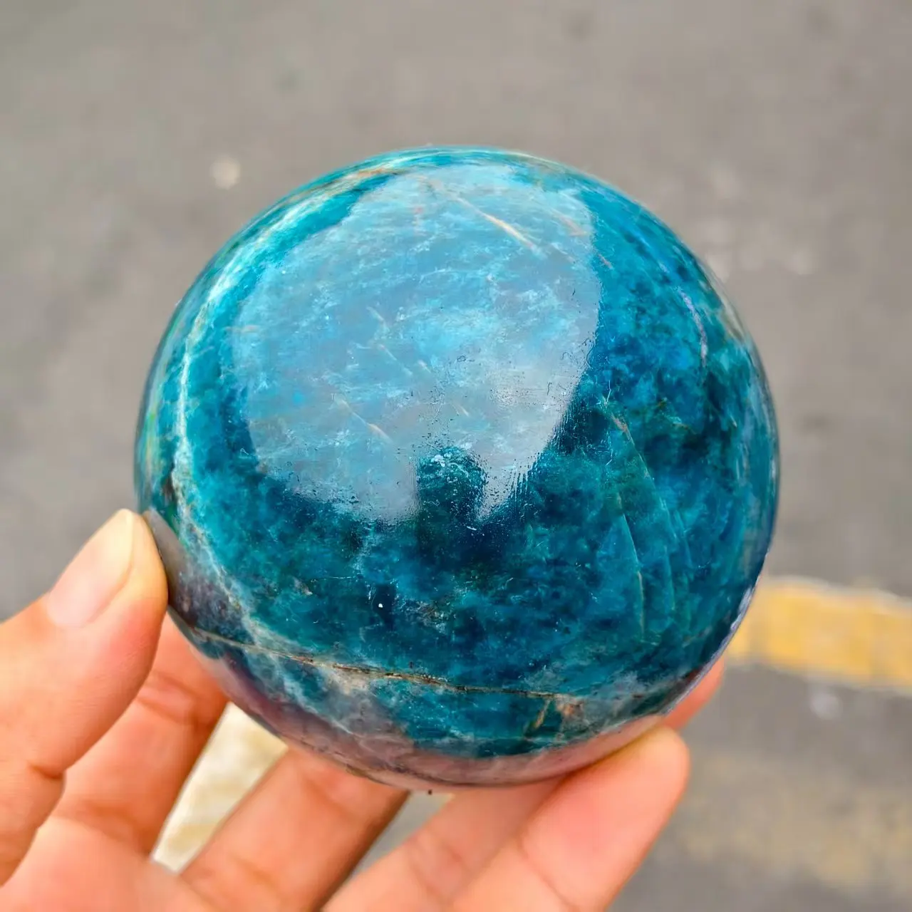 Natural Blue Phosphorus Grey Ball, Quartz Crystal Blue Mineral Ball, Mineral, Reiki, Healing Blue Ball