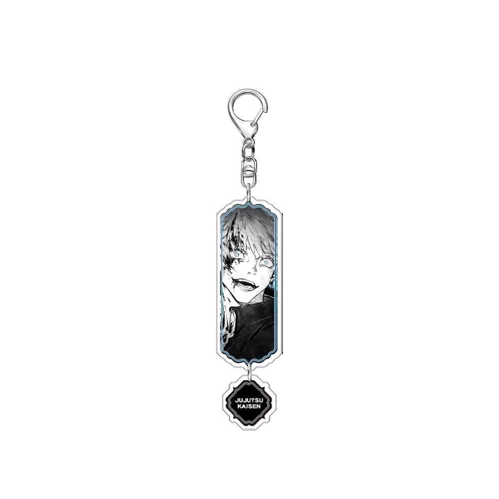 Anime Jujutsu Kaisen Satoru Gojo Cosplay Decoration Acrylic Two-sided Interlayer Keychain Accessory Pendant Birthday Xmas Gift