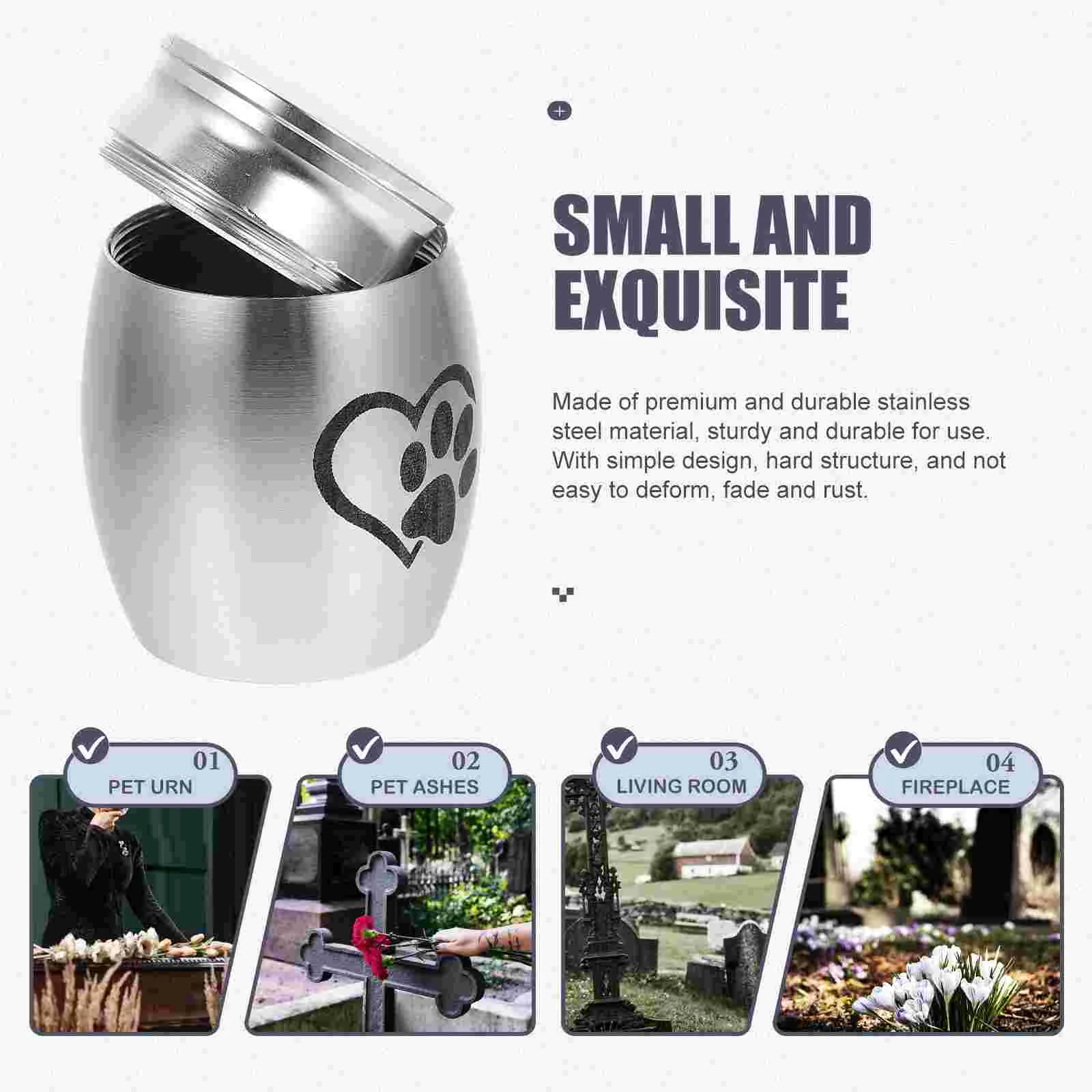 Stainless Steel Cat Urn Pet Bone Ash Container Dog Ashes Storage Casket dog urns for ashes pet urn urn for dog ashes