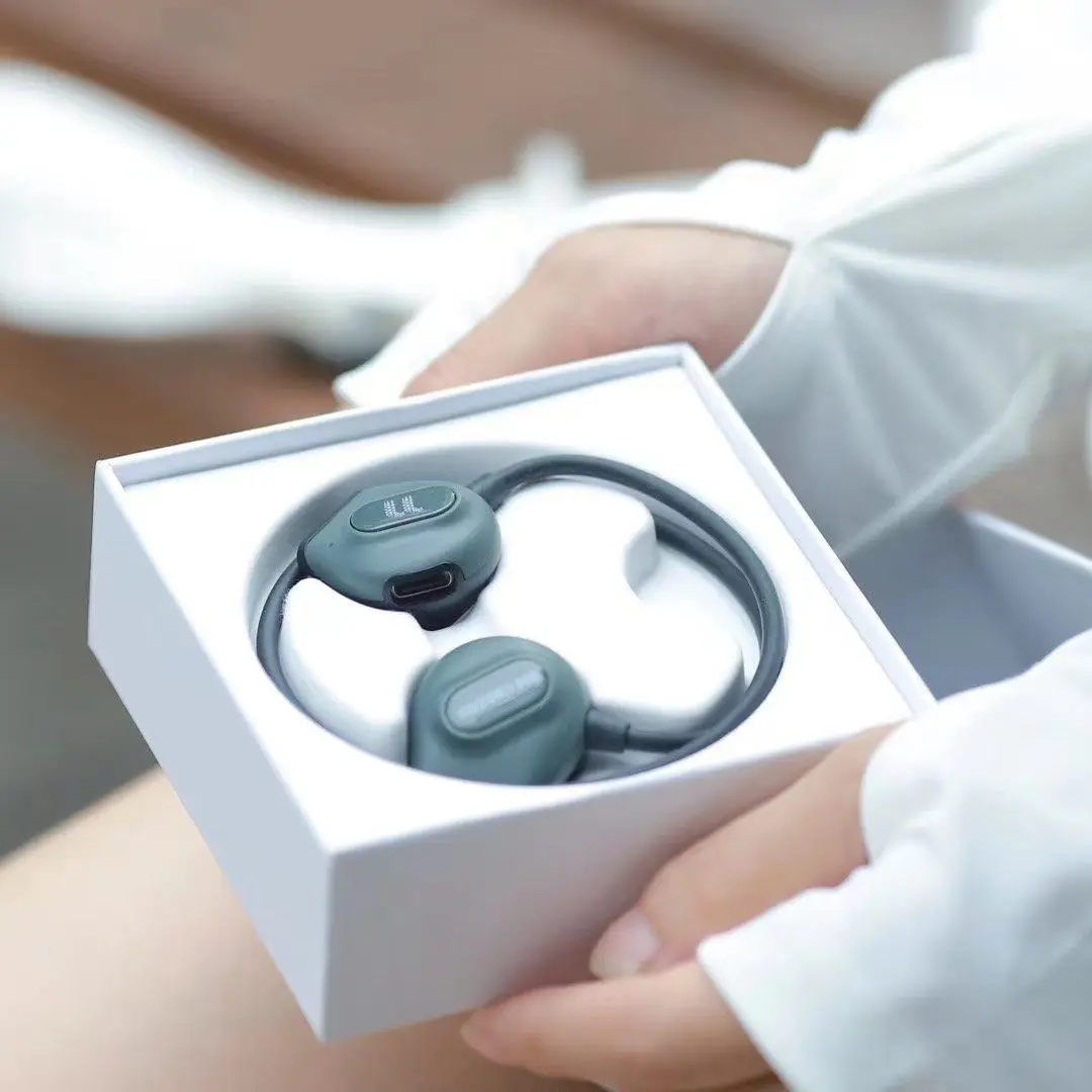 Youpin ULL Bone Conduction Earphones Me-300S Automatic Folding Storage Bluetooth 5.3 Ear-hook Wireless Headset Waterproof Earbud