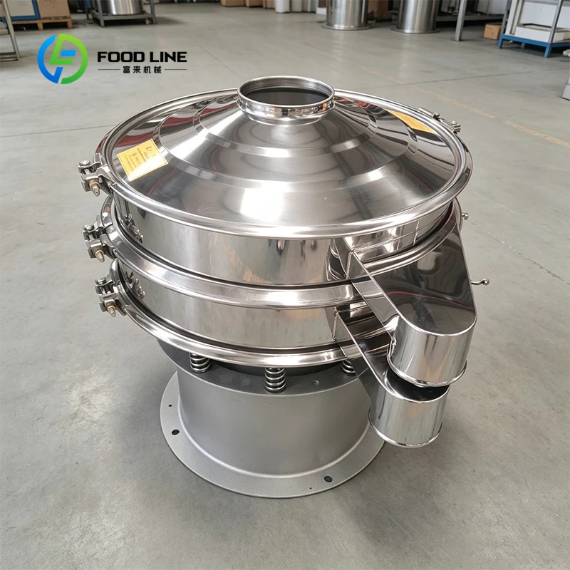 Customized High Efficiency Vibrating Sieve Shaker Stainless Steel Circular Rotary Screen for Food Powder Grain Sieving