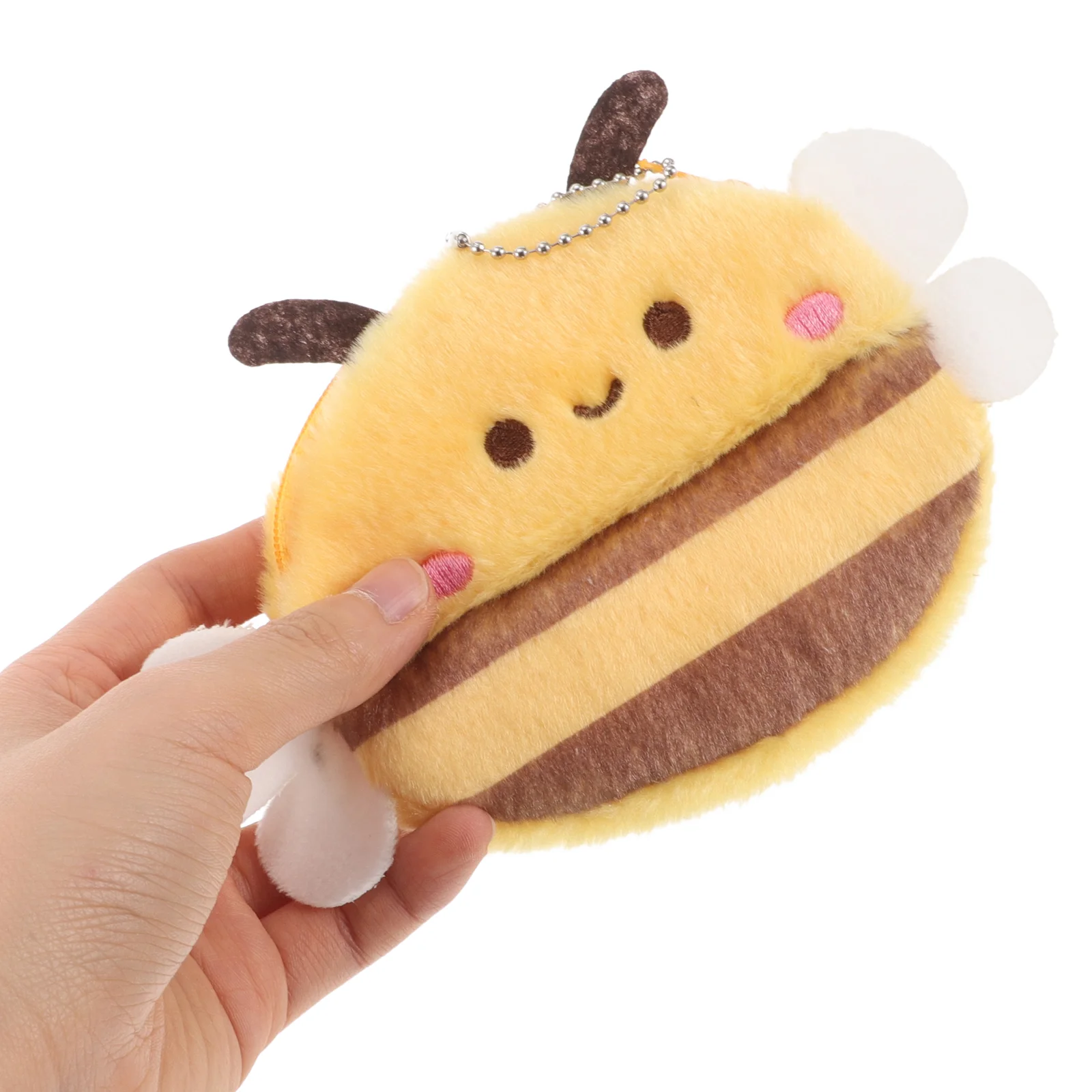 Plush Purse Soft Animal Keychain Small Pouch Wallet Novelty Cute Mini Backpack Earphone