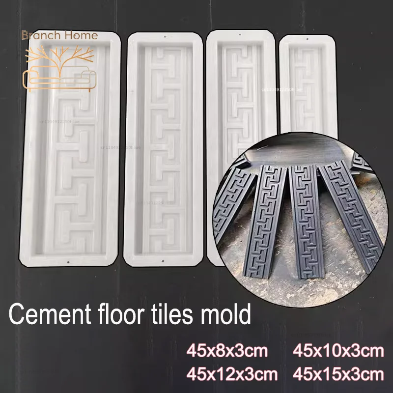 Back-Patterned Antique Tiles Sculpture Mold Chinese Cement Floor Tiles Mold Garden Corridor Decoration