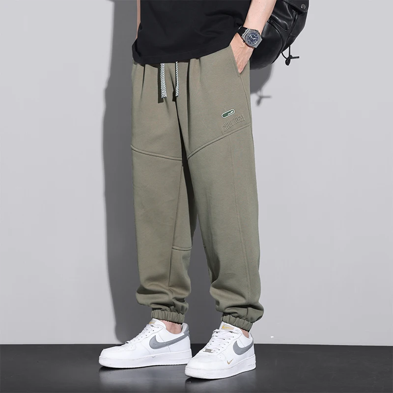 Autumn cotton fashionable retro workwear casual men's trousers loose straight leg American-style trendy long trousers teenagers