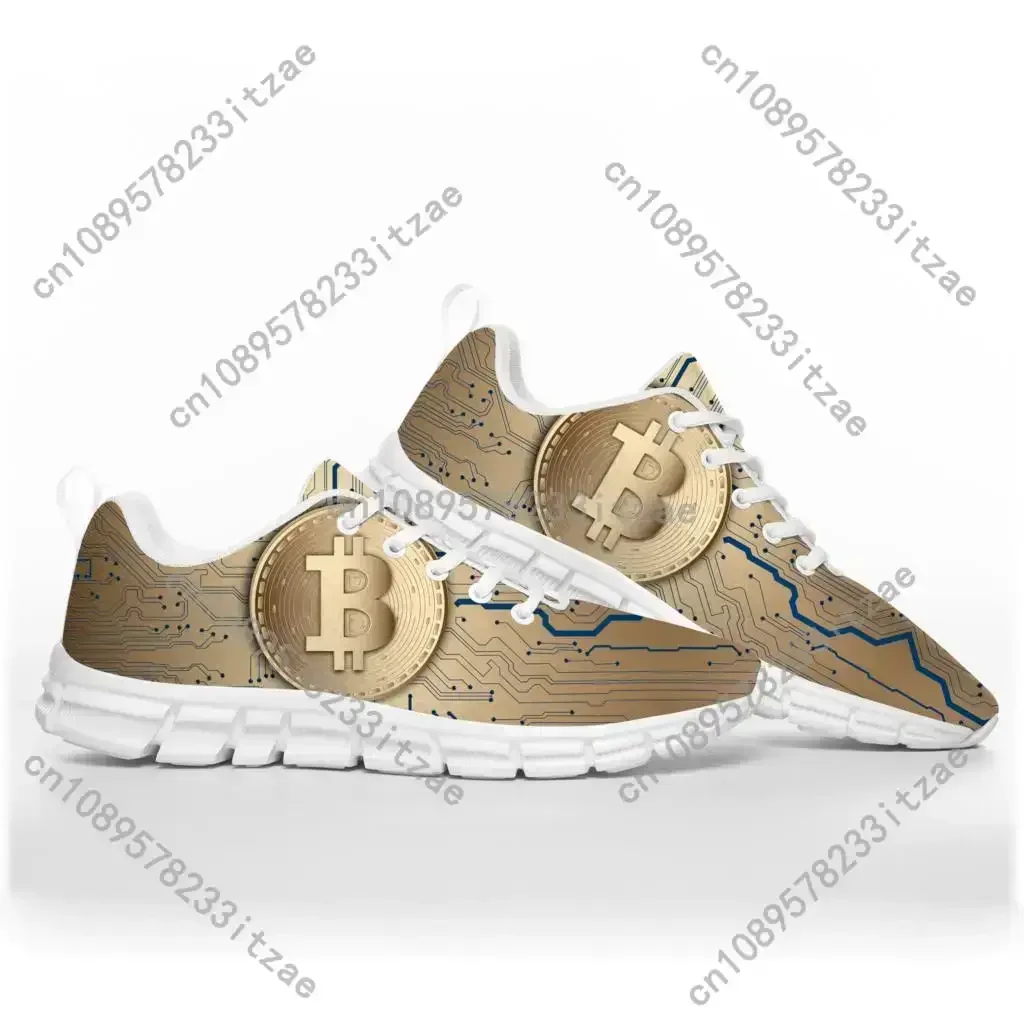 Bitcoin Cryptocurrency Miner BTC Coin Sports Shoes Mens Womens Teenager Sneakers Custom High Quality Couple Shoe
