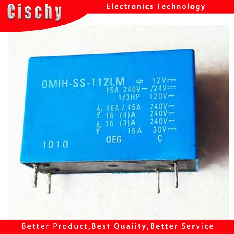 1pcs/lot NEW OMI-SS-112LM （12VDC 10A） OMIH-SS-112LM（12V 16A） OMIH-SS-124LM（24V 16A） New original relay In Stock