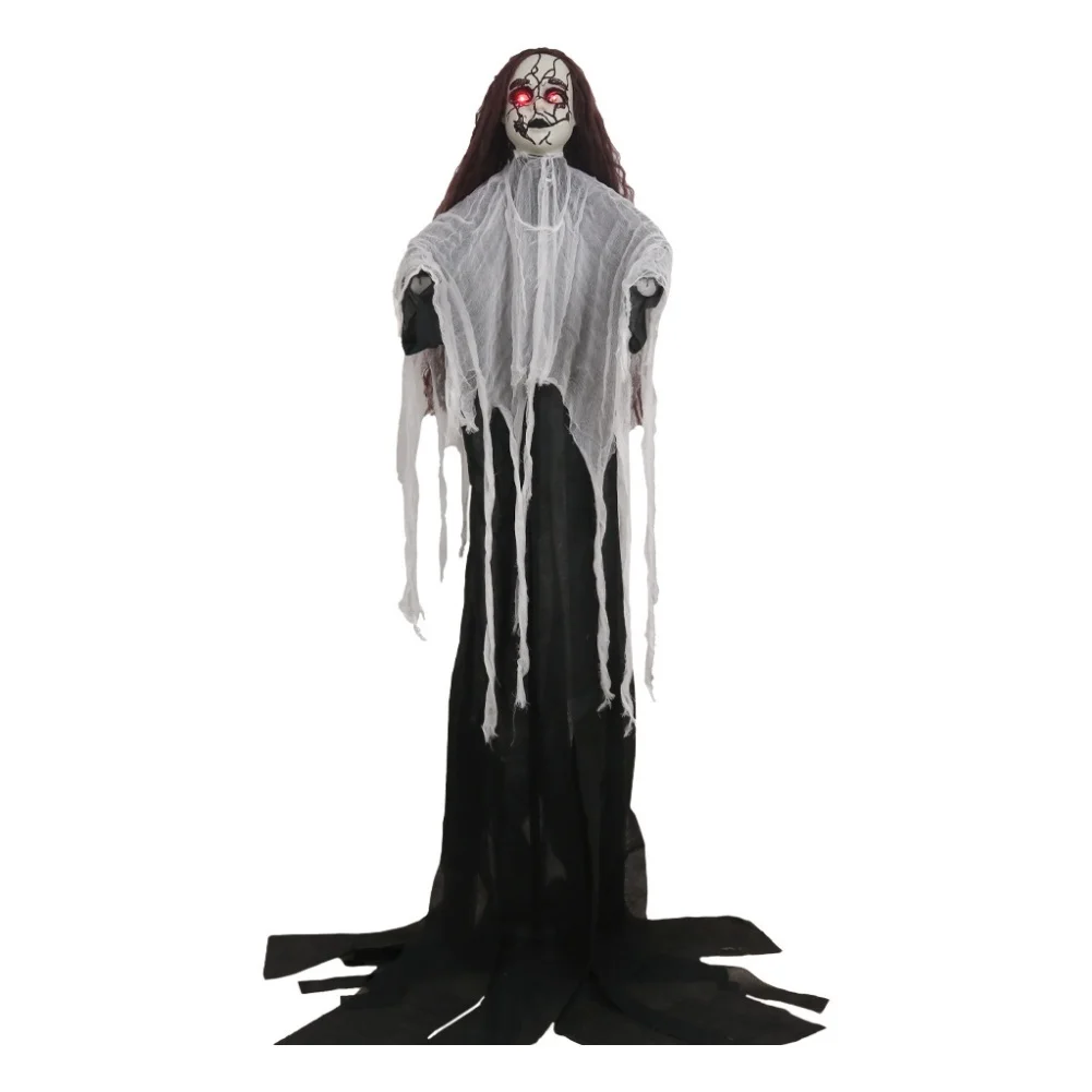 LED Sound Activated For Halloween Bride Decoration with Chilling Moans and Realistic Movements for Haunted Events