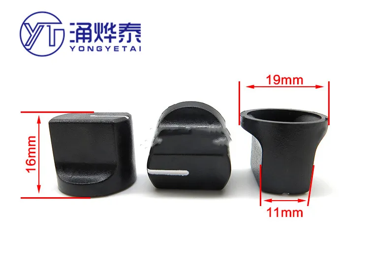 YYT 5PCS Duckbill type knob 19*16MM potentiometer encoder band switch flower shaft hole 6mm