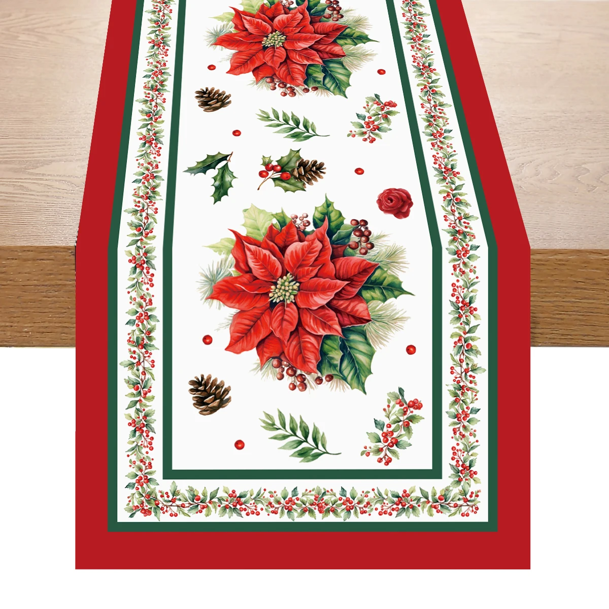 Christmas Table Runner Merry Christmas Decorations for Home 2024 Xmas Navidad Notal Noel Gifts New Year Table Decor 2025