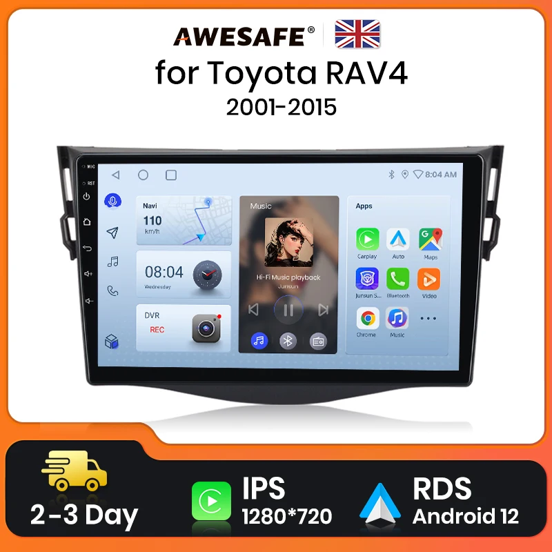 AWESAFE Wireless CarPlay Android Auto Radio For Toyota RAV4 RAV 4 XA30 2005 - 2013 GPS Navigation Stereo Car Intelligent Systems