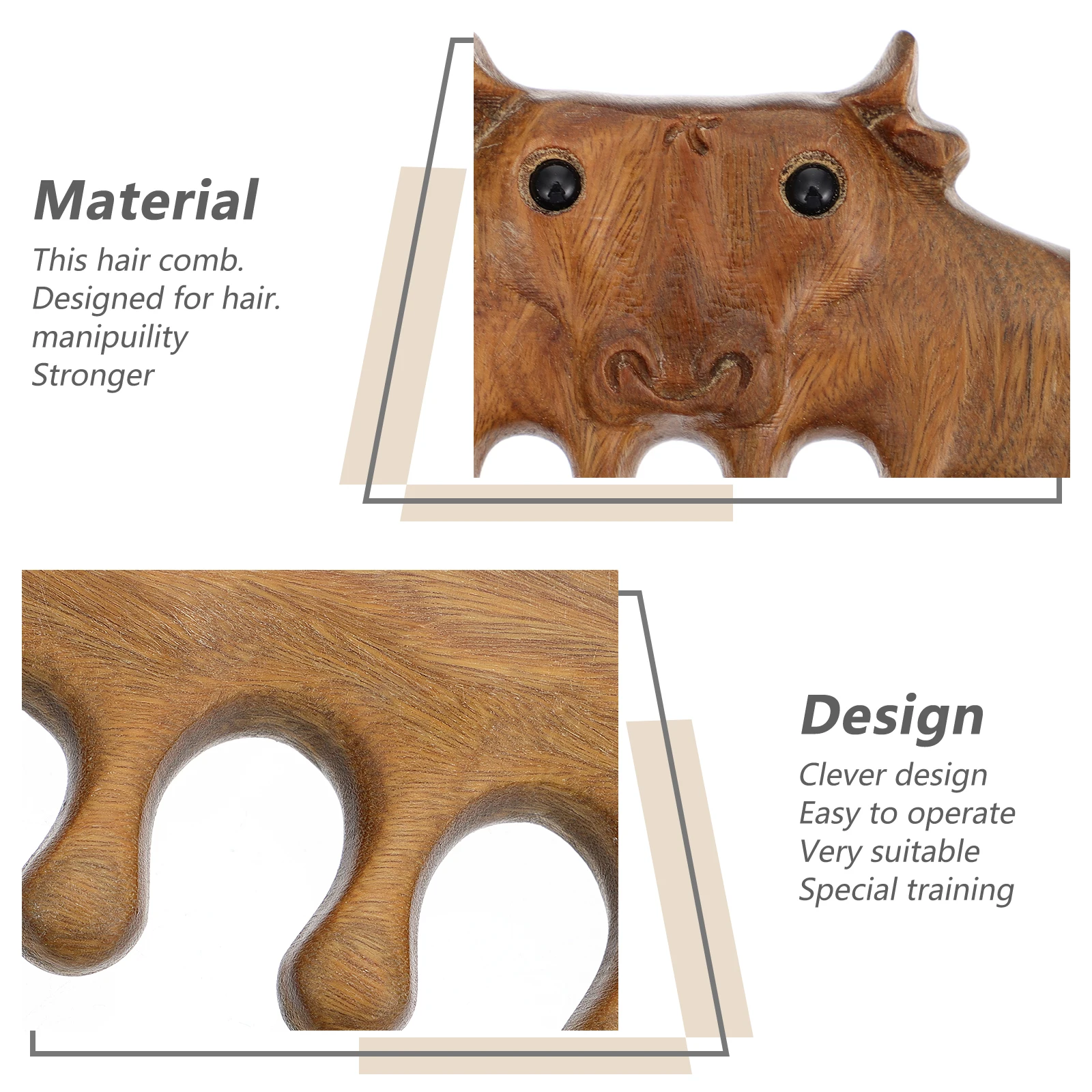 

Green Scalp Care Massage Comb Sandalwood Anti-Static Wooden Hair Comb Wide Tooth Relaxation Massager For Head Neck Back Hand Arm