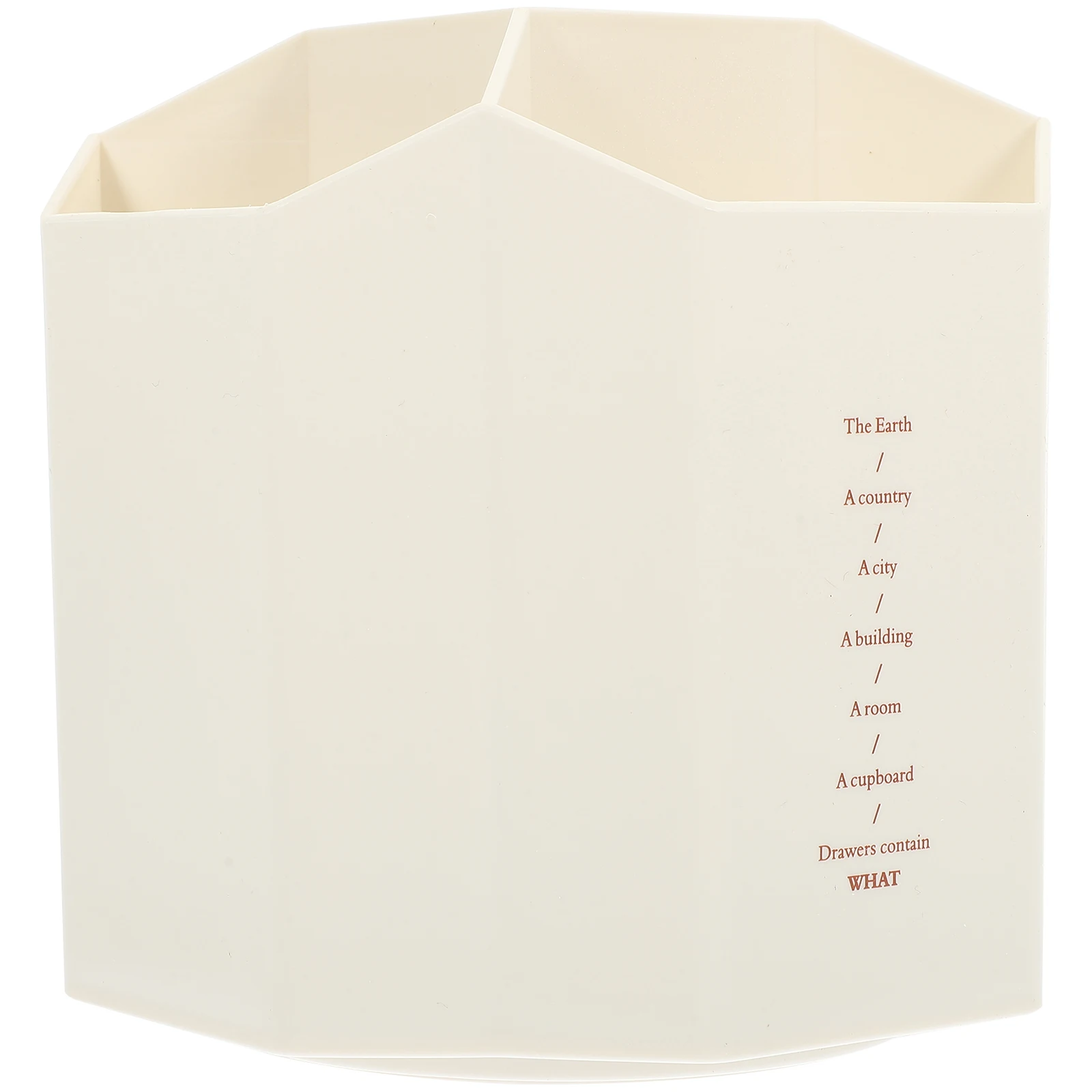 

Plastic Makeup Brush Holder Desk ganizer Dust proof White Office Storage Bucket Pen Pencil Creative Shape Multi functional