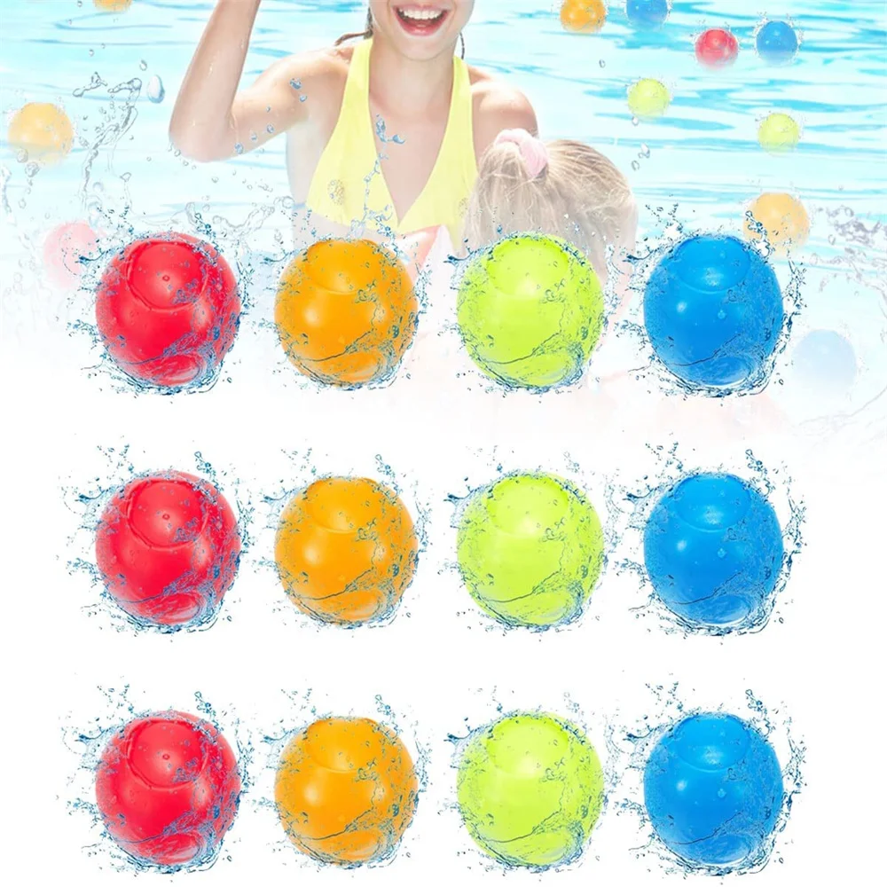 60MM Water Balloons Pool Party Splash Balls Reusable Water Bomb Absorbent Ball Outdoor Beach Play Toy Favors Water Fight Games