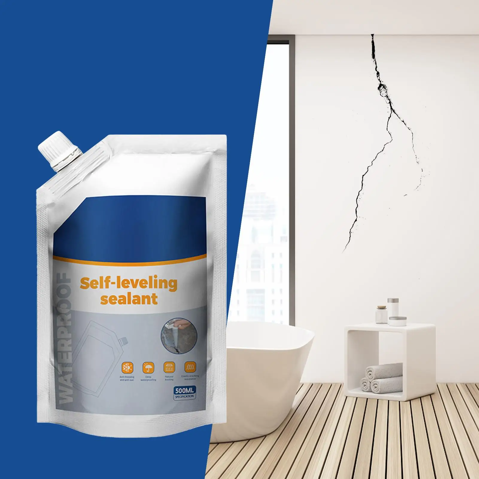 500ml Caulking Glue for Concrete MagicCrackFiller for Concrete Slab Concrete Crack Waterproof Repair Sealant