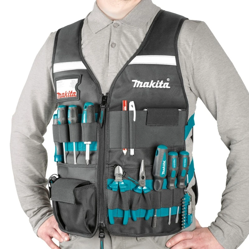 Makita E-15609 Work Vest with Adjustable Pockets Power Tool Accessories