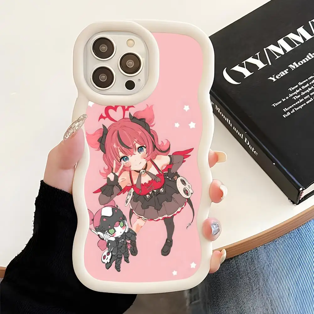 Capa de Celular ZZZ Aria para iPhone 17 16 15 14 13 12 11 Air Pro Max Plus Branca de TPU Macio com Borda Ondulada