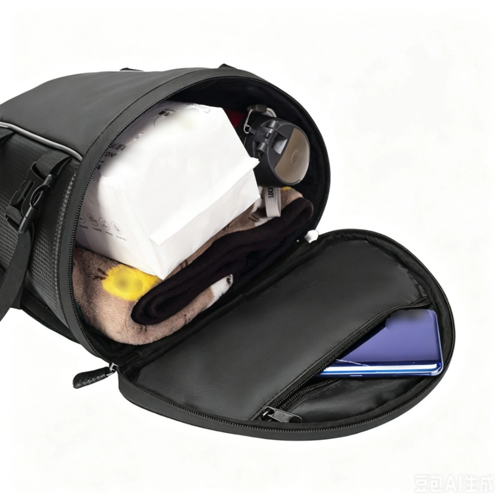 Hanging Motorcycle Bag Adjustable Straps Motorcycle Saddlebag Waterproof Side Bag Buckle Fasteners Riding Accessory