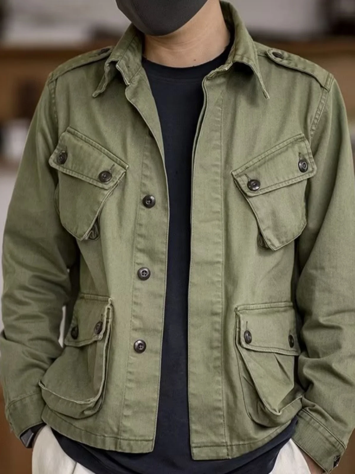 

Retro American Hard Man Sle Workwear Jaet Men's Autumn Winter Wear Resistant Outdoor Work Clothes Outerwear