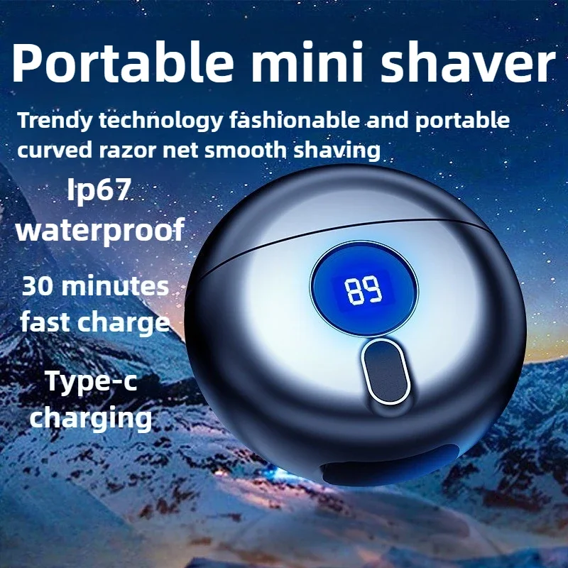 Mini Flying Saucer Electric Razor Usb Portable Digital Razor Men's Beard Knife Can Be Washed All Over The Body Electric Shavers