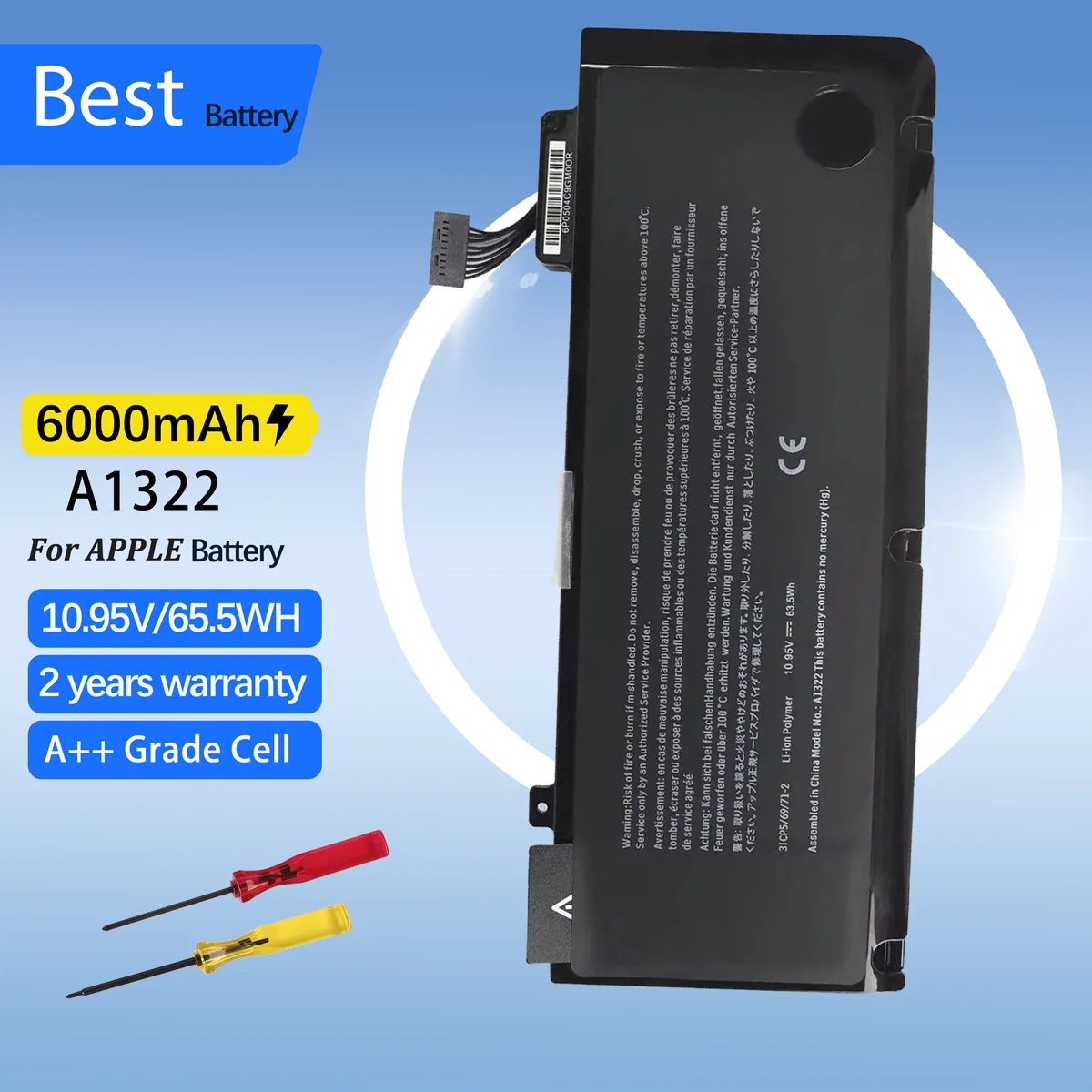 A1322 A1278 Battery For APPLE MacBook Pro 13 Inch A1278 (2009-2012) A1322 Battery 6000mAh APPLE Laptop Battery