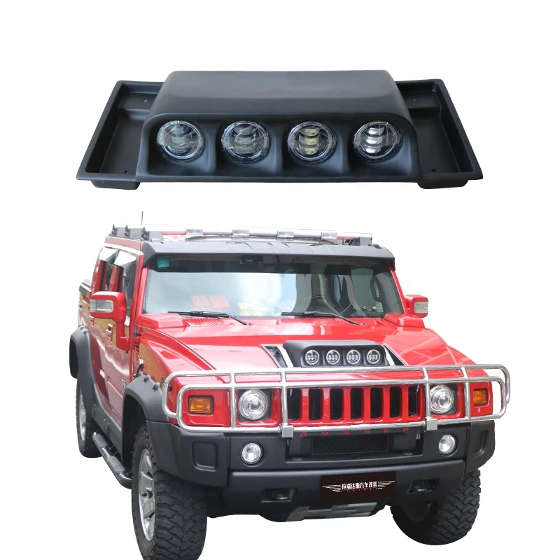 

Upgraded version For Hummer H2 LED Spotlight Cover Remote Control Seat Lamp Hood Scoop