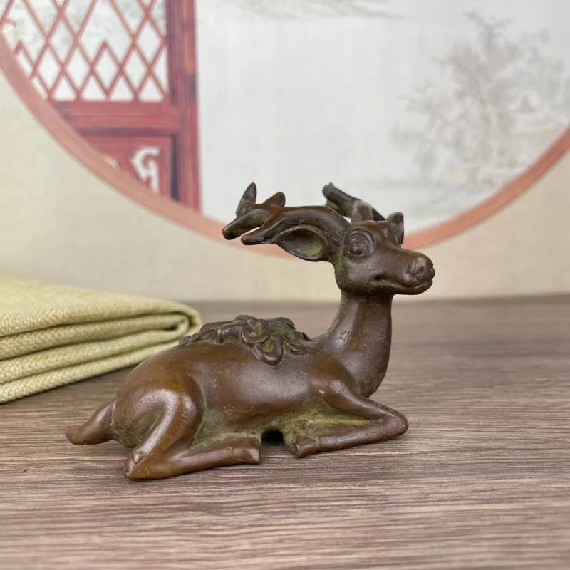 Crafts Miscellaneous Antique Brass Deer Turtle Ornaments Craft Gift Stall Popular Products Wholesale Live Broadcast Supply Deliv