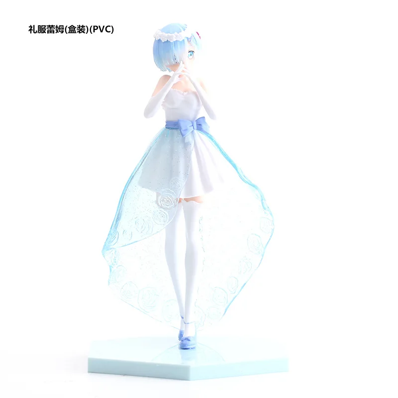 Anime Rem Figure Wedding Dress Crystal Dress Dress Up Figure Re:Zero kara Hajimeru Isekai Seikatsu Model Toy Action Figure
